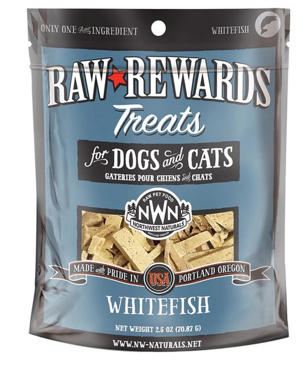 NORTHWEST NATURALS 2.5OZ WHITEFISH TREAT