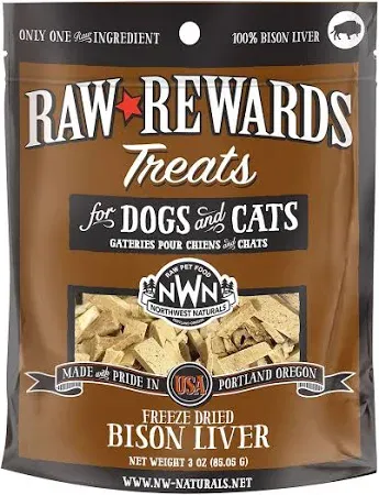 NORTHWEST NATURALS 3OZ BISON LIVER TREAT