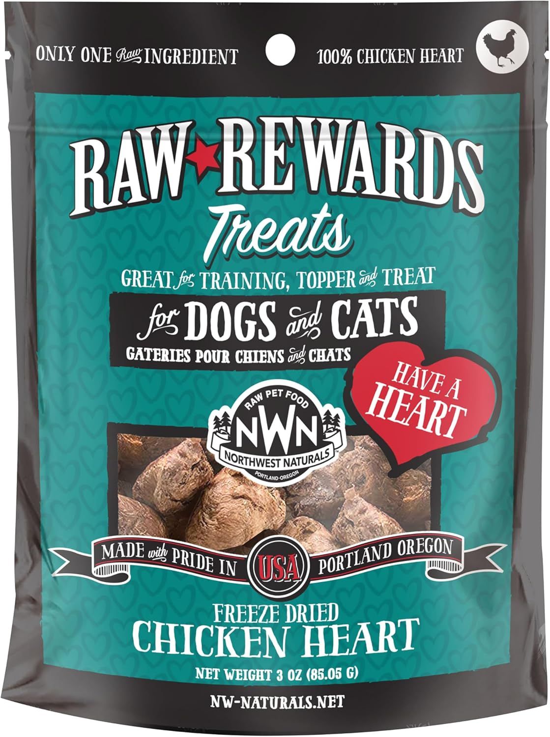 NORTHWEST NATURALS 3OZ CHICKEN HEART