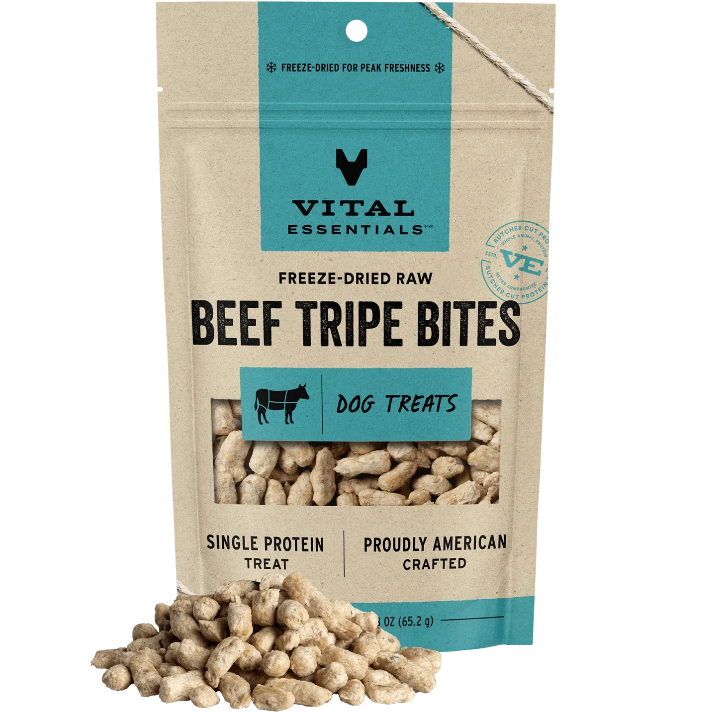 VITAL ESSENTIALS 2.3OZ BEEF TRIPE BITES