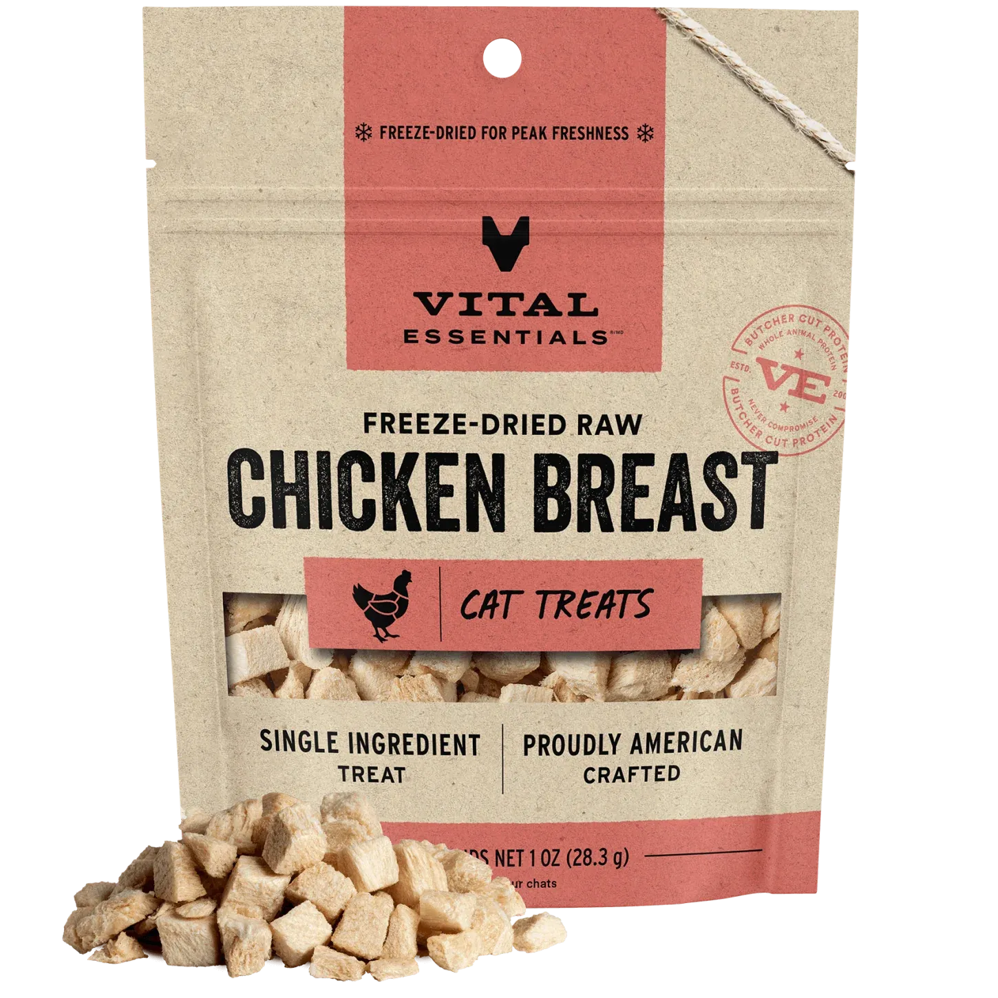 VITAL ESSENTIALS CAT 1OZ CHICKEN TREAT