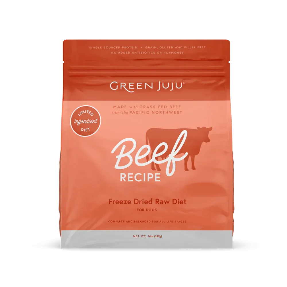 GREEN JUJU 14OZ  FREEZE DRIED RAW BEEF