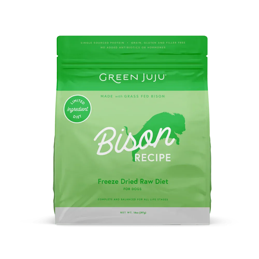 GREEN JUJU DOG 14OZ FREEZE DRIED RAW BISON