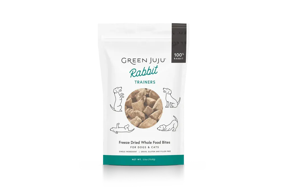GREEN JUJU DOG 2.5OZ FREEZE DRIED TRAIN RABBIT