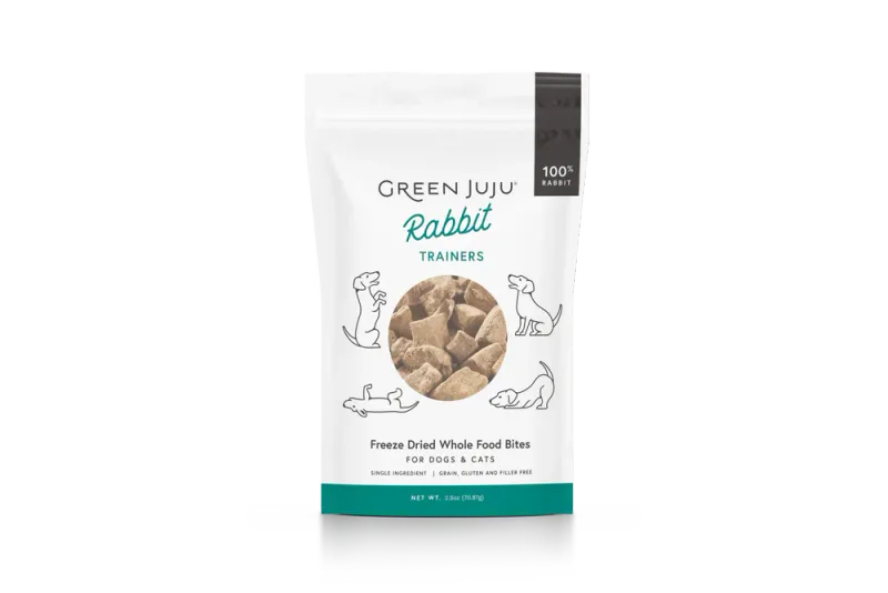 GREEN JUJU DOG 2.5OZ FREEZE DRIED TRAIN RABBIT