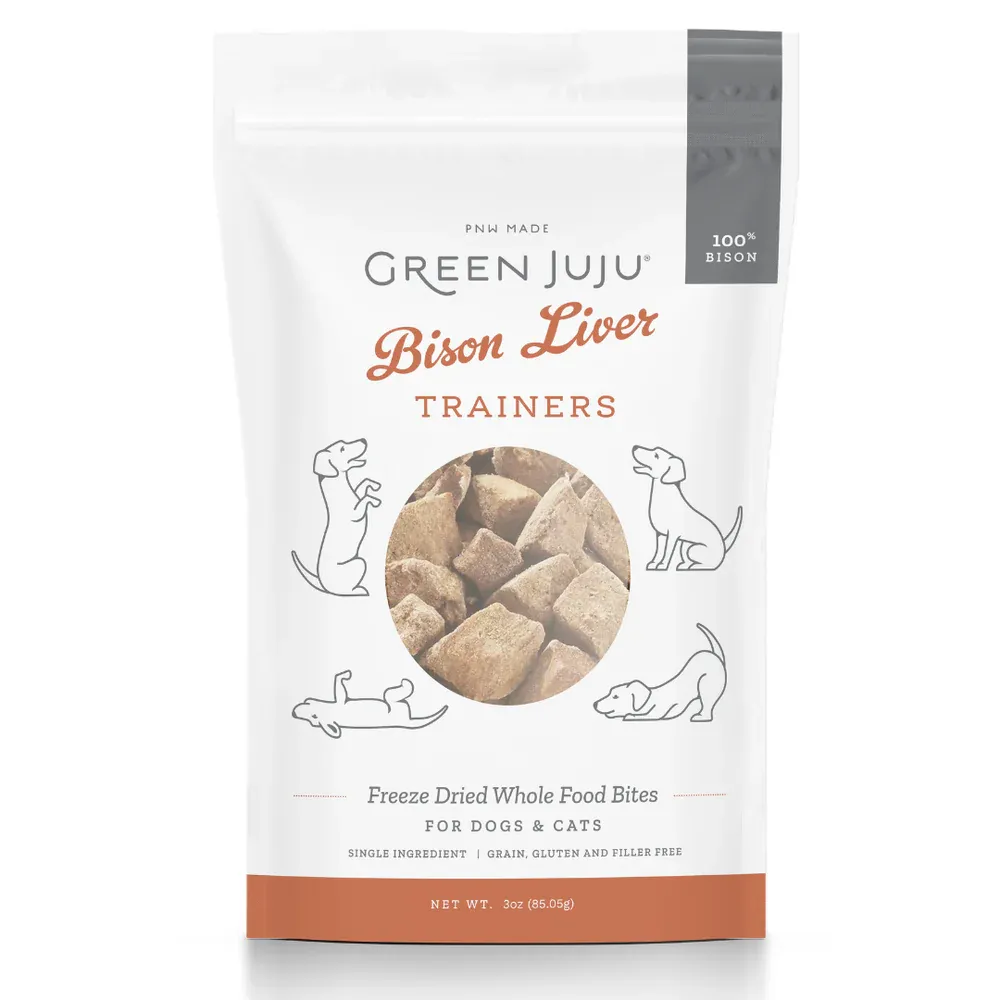 GREEN JUJU DOG 3OZ FREEZE DRIED TRAIN BISON