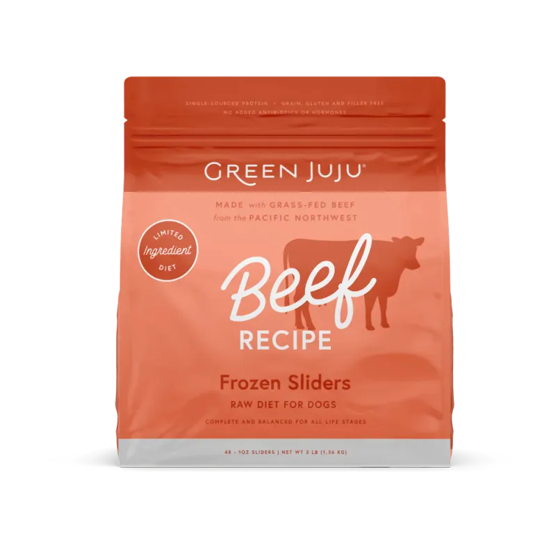 GREEN JUJU DOG 6# FROZEN BEEF PATTIES