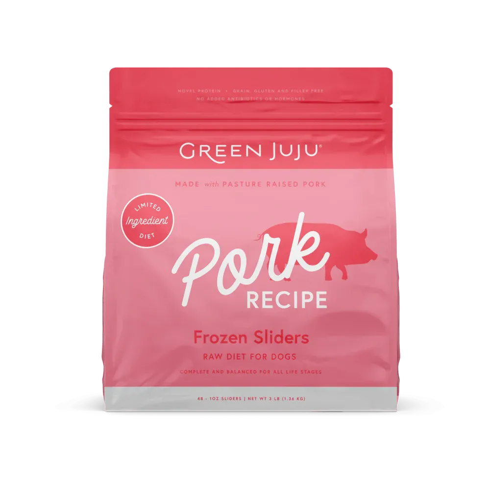 GREEN JUJU DOG 6# FROZEN PORK PATTIES
