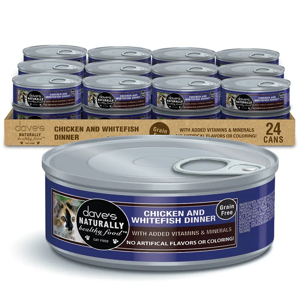 DAVE&#39;S CAT 5.5OZ CHICKEN AND WHITEFISH