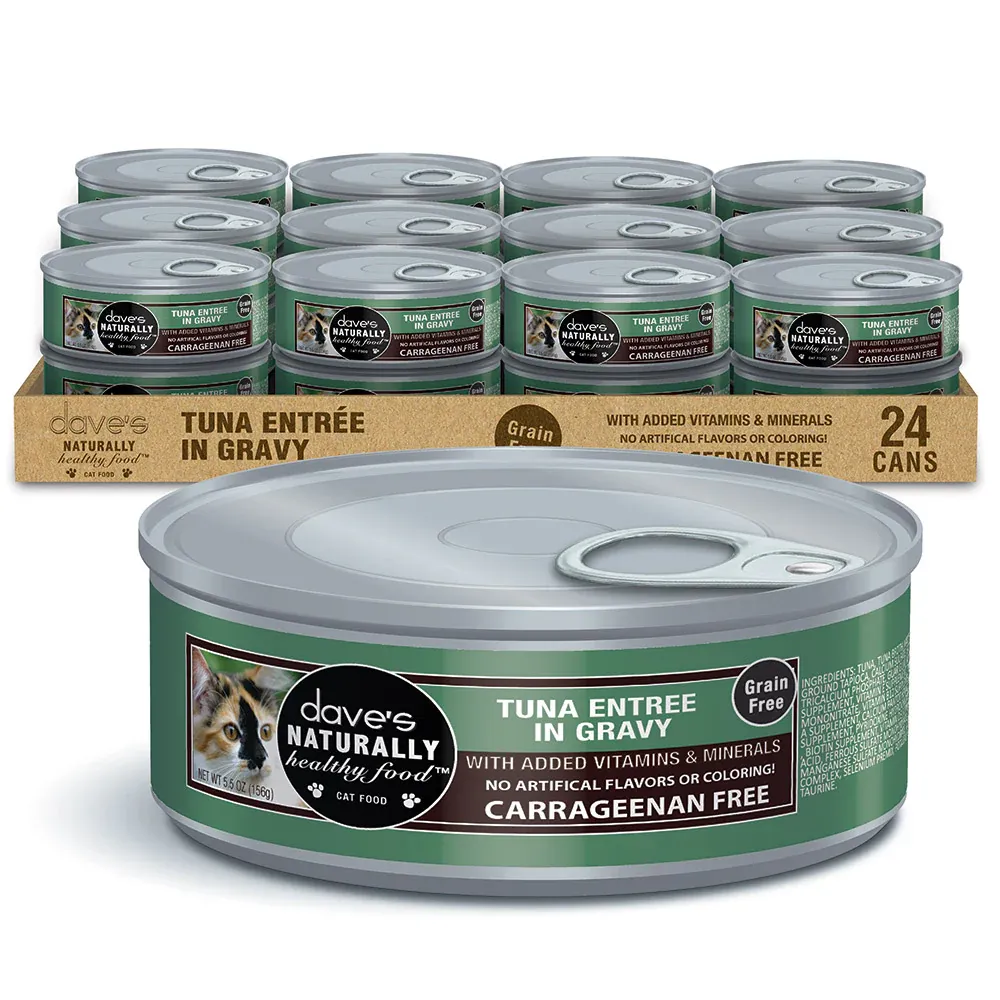 DAVE&#39;S CAT 5.5OZ TUNA IN GRAVY