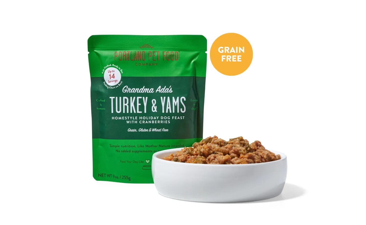 PORTLAND PET FOOD DOG 9OZ GRANDMA ADA&#39;S TURKEY &amp; YAMS