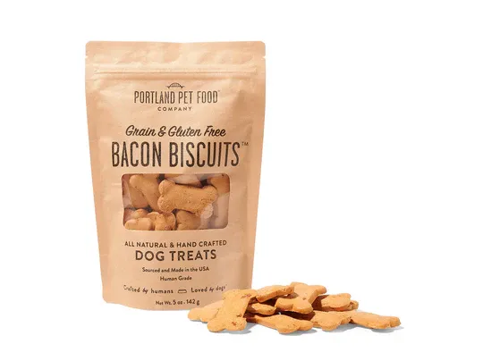 PORTLAND PET GRAIN/GLUTEN FREE BACON BISCUITS 5OZ