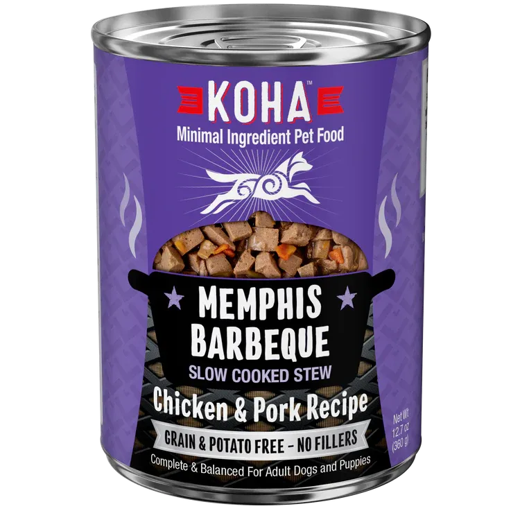 KOHA  DOG 12.7OZ MEMPHIS BBQ CHK PORK