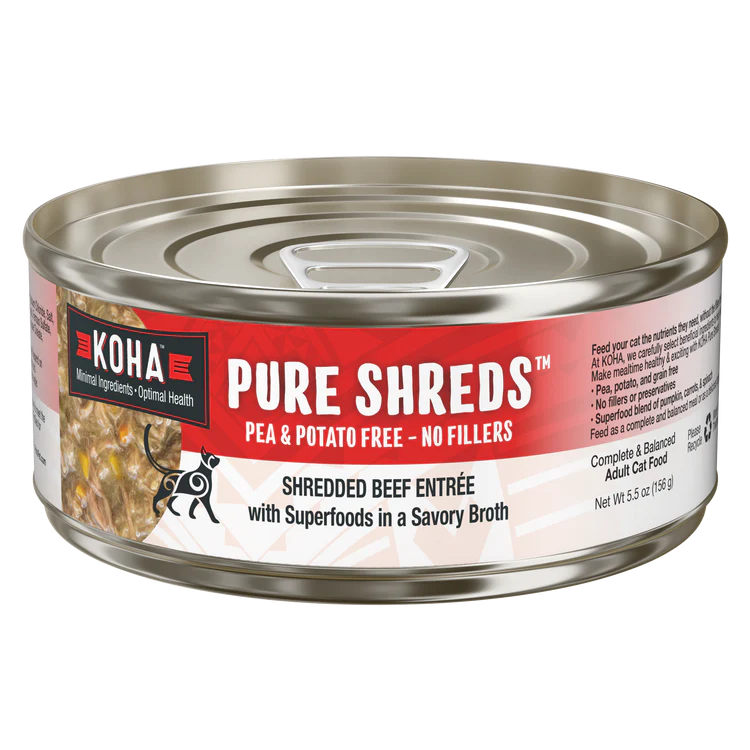 KOHA CAT 2.8OZ PURE SHREDS BEEF