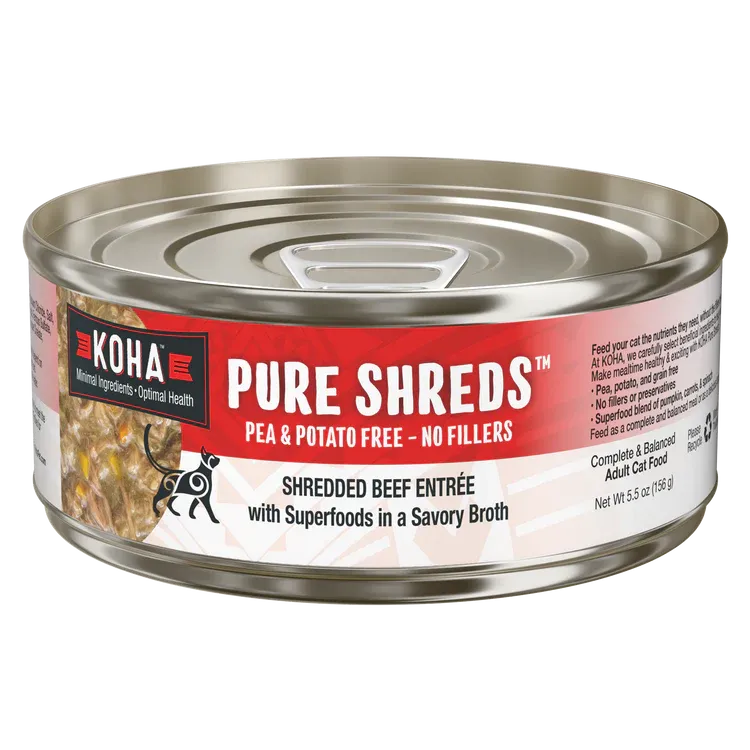 KOHA CAT 5.5OZ SHREDS  BEEF