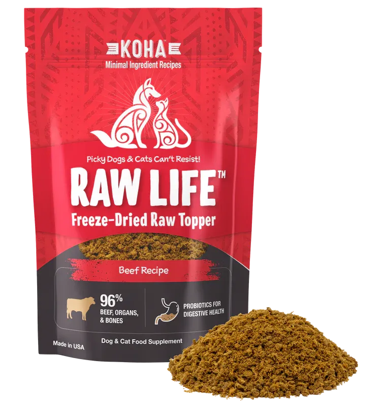 KOHA DC 8OZ GF RAW FREEZE DRIED TOPPER BEEF