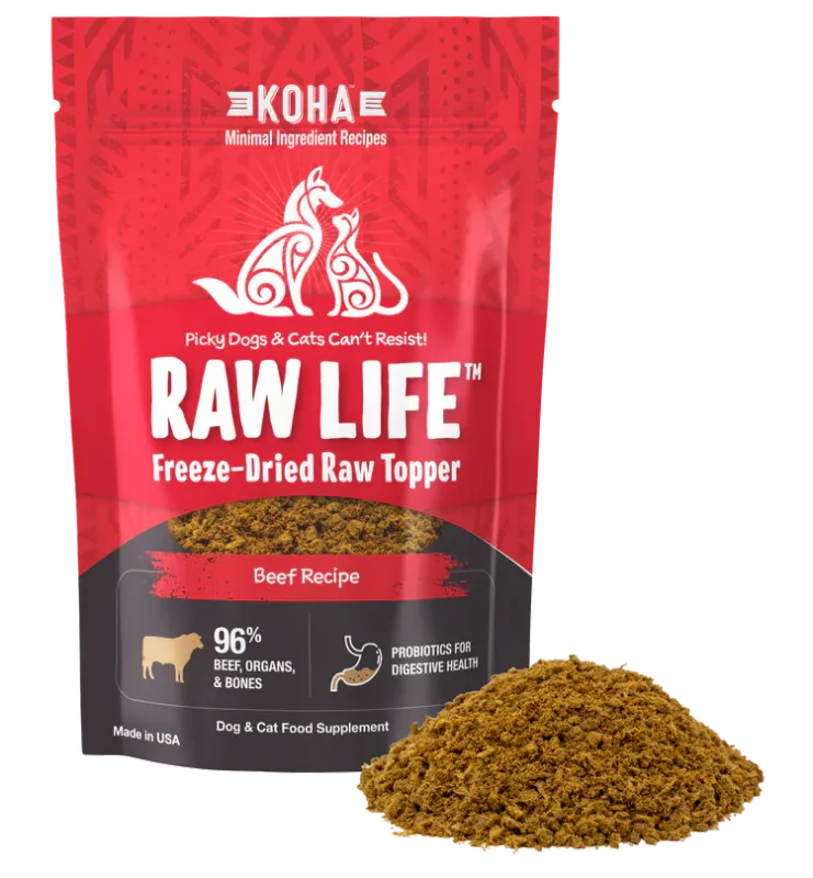 KOHA DC 8OZ GF RAW FREEZE DRIED TOPPER BEEF