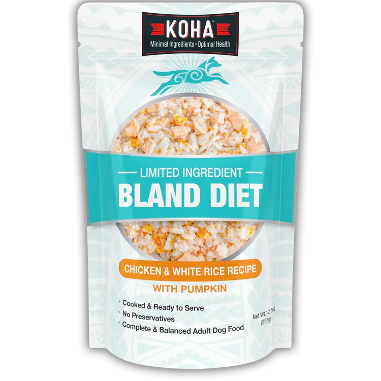 KOHA DOG 12.5OZ BLAND DIET CHICKEN, RICE, PUMPKIN