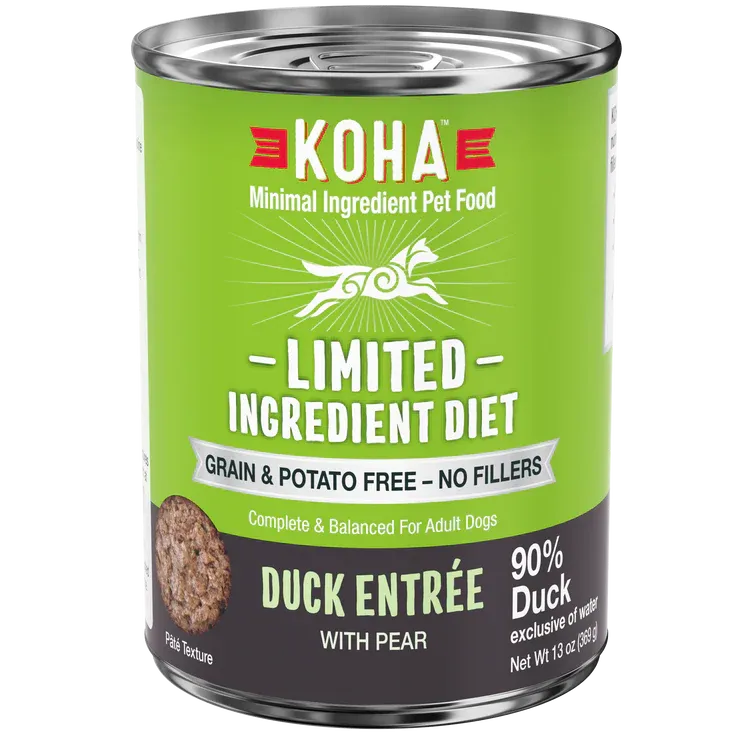 KOHA DOG13OZ LIMITED INGREDIENT GF 90% DUCK