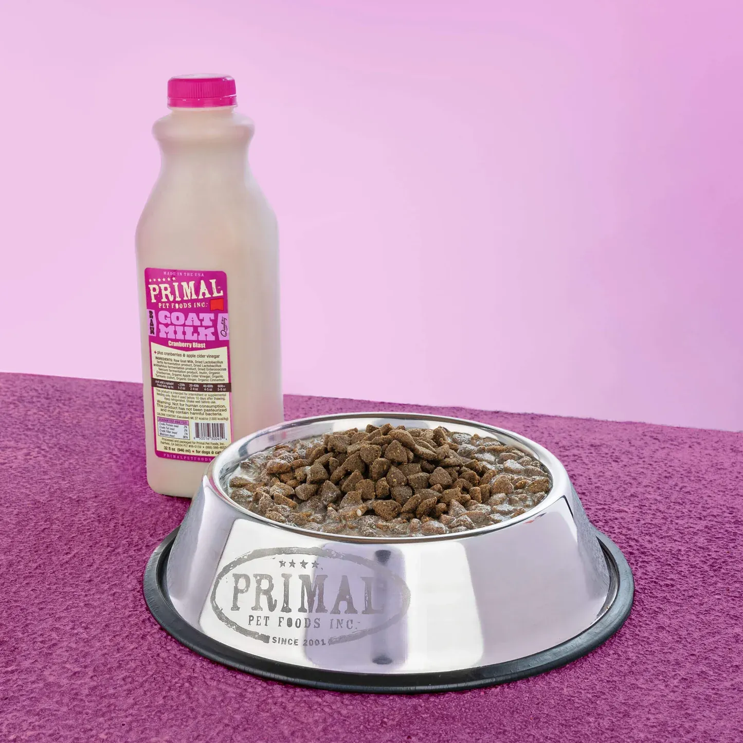 PRIMAL 1QT FROZEN GOAT&#39;S MILK CRANBERRY BLAST
