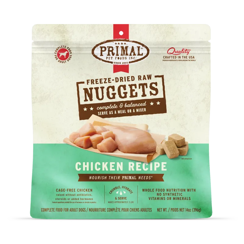 PRIMAL DOG 3# FROZEN NUGGETS CHICKEN