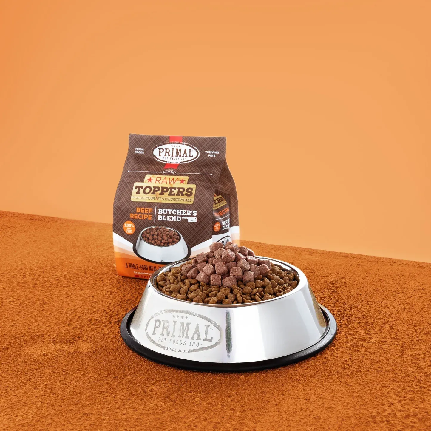 PRIMAL DOG 2# BUTCHER&#39;S BLEND TOPPER BEEF