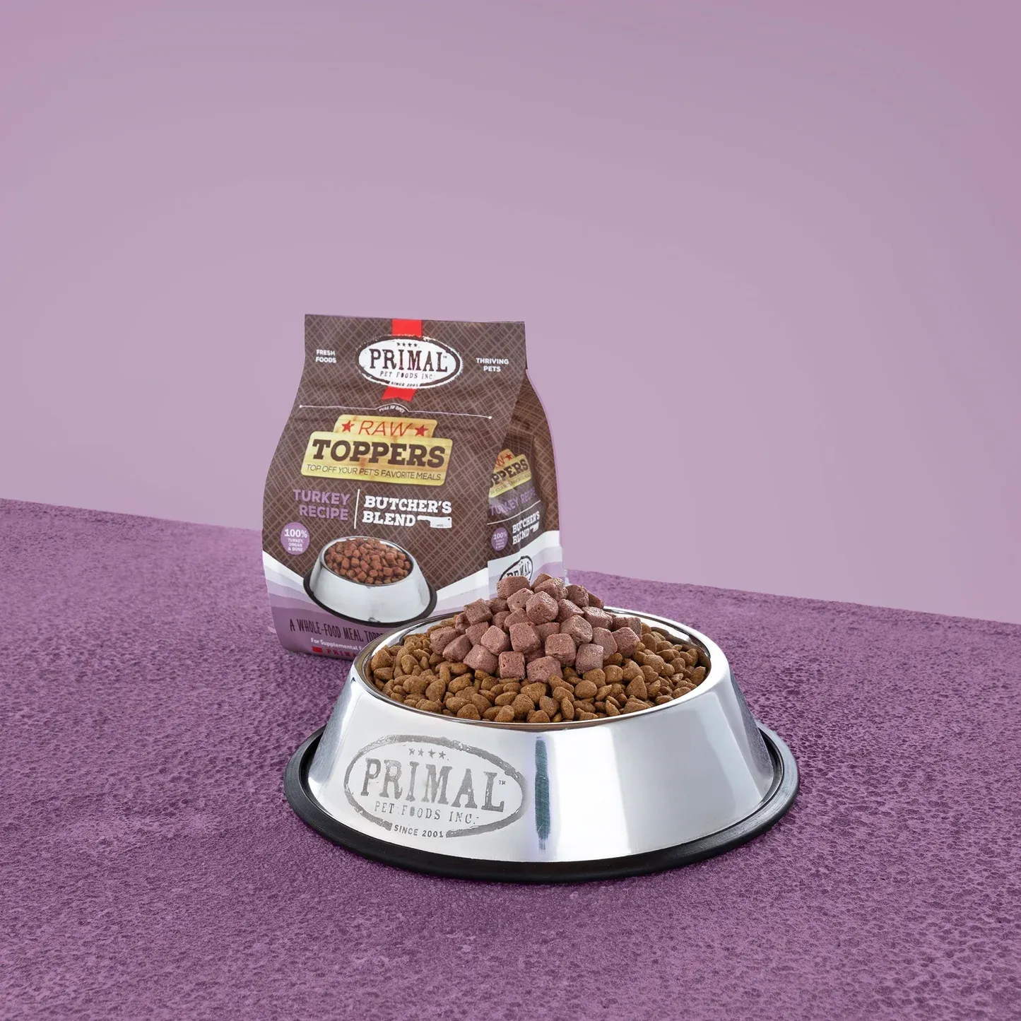 PRIMAL DOG 2# BUTCHER&#39;S BLEND TOPPER TURKEY