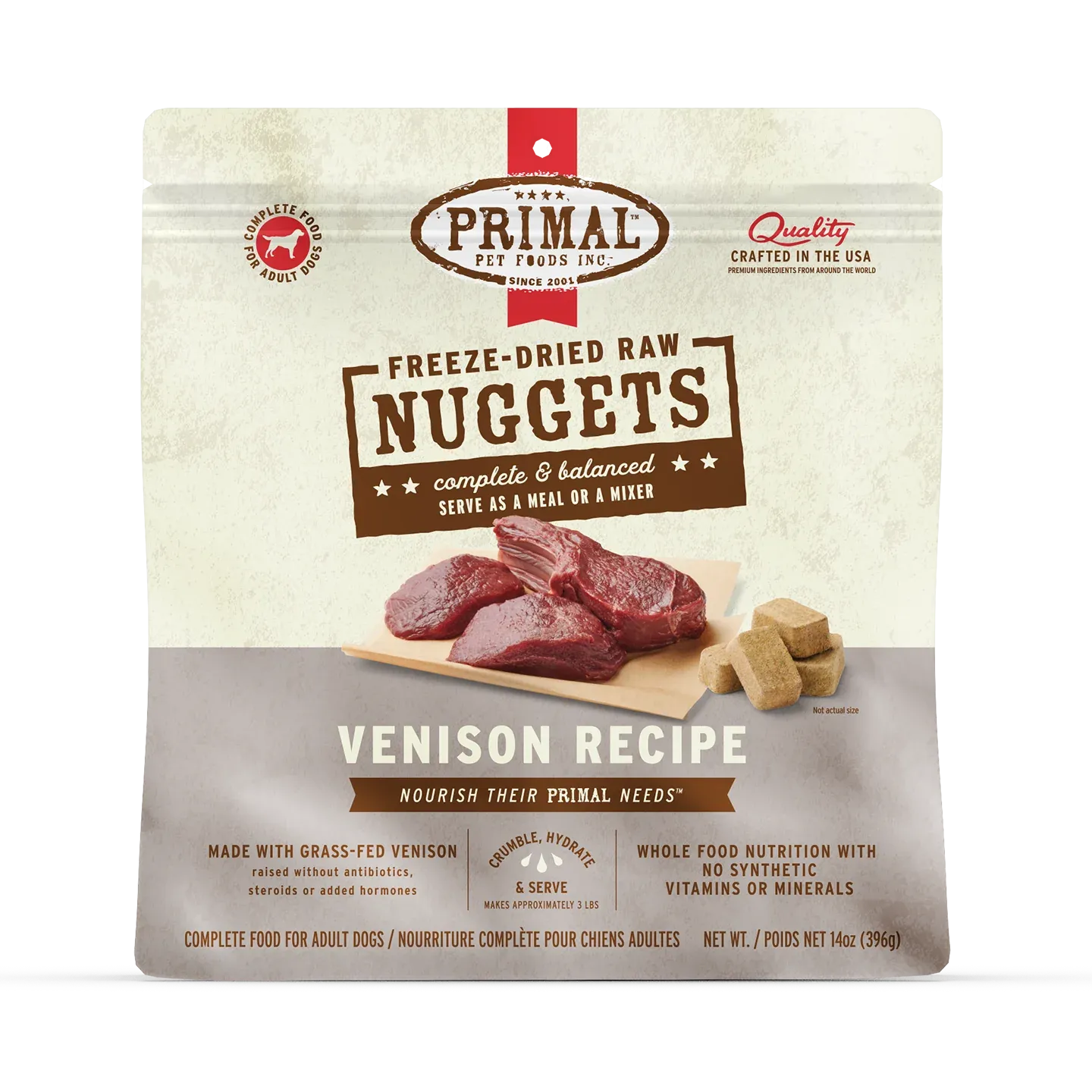 PRIMAL DOG 14OZ VENISON