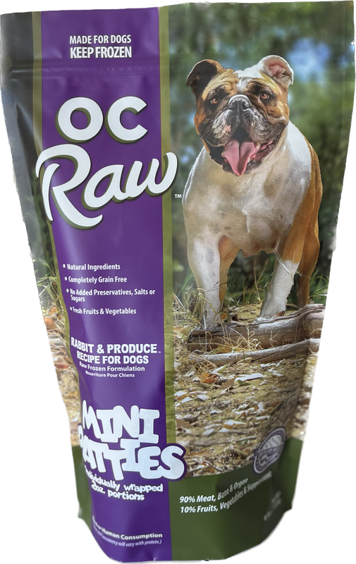 OC RAW 4# FROZEN SLIDERS RABBIT &amp; PRODUCE
