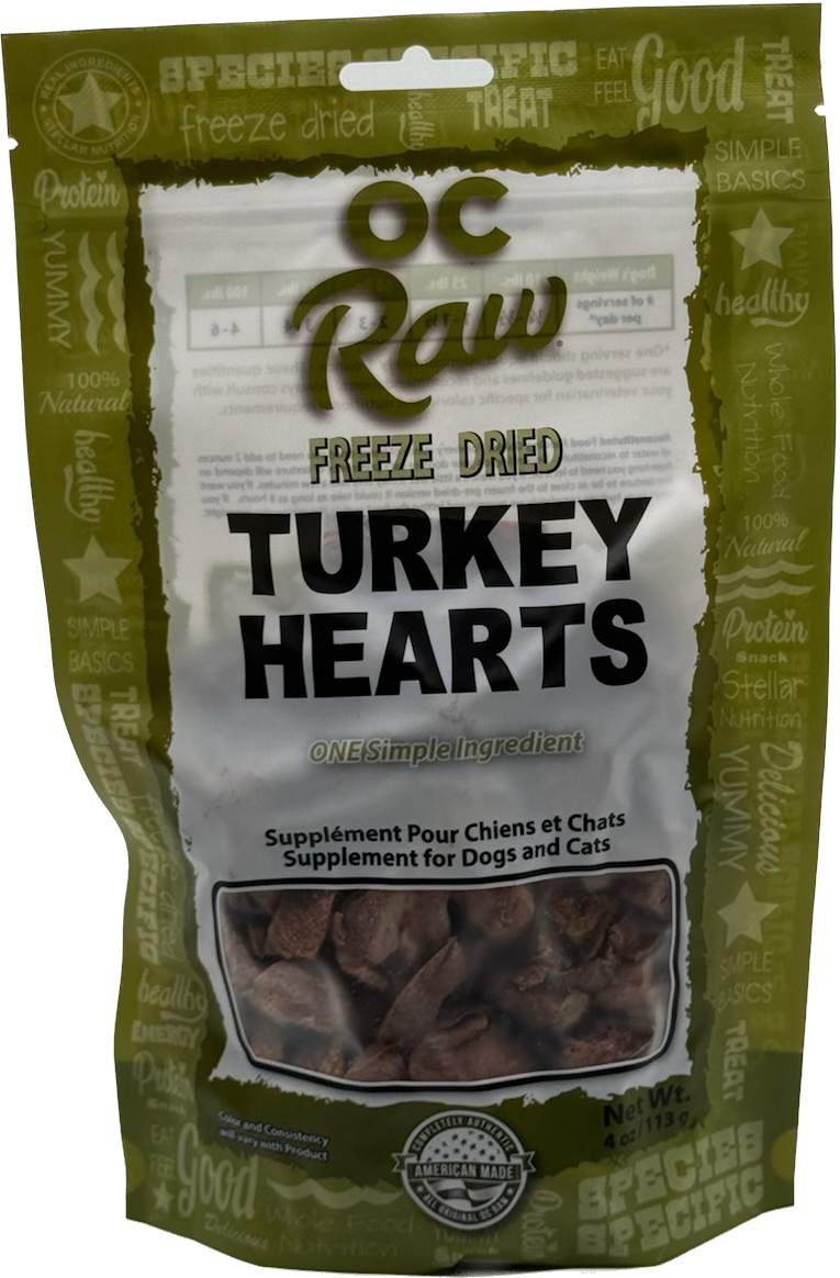 OC RAW 4OZ FD TURKEY HEARTS