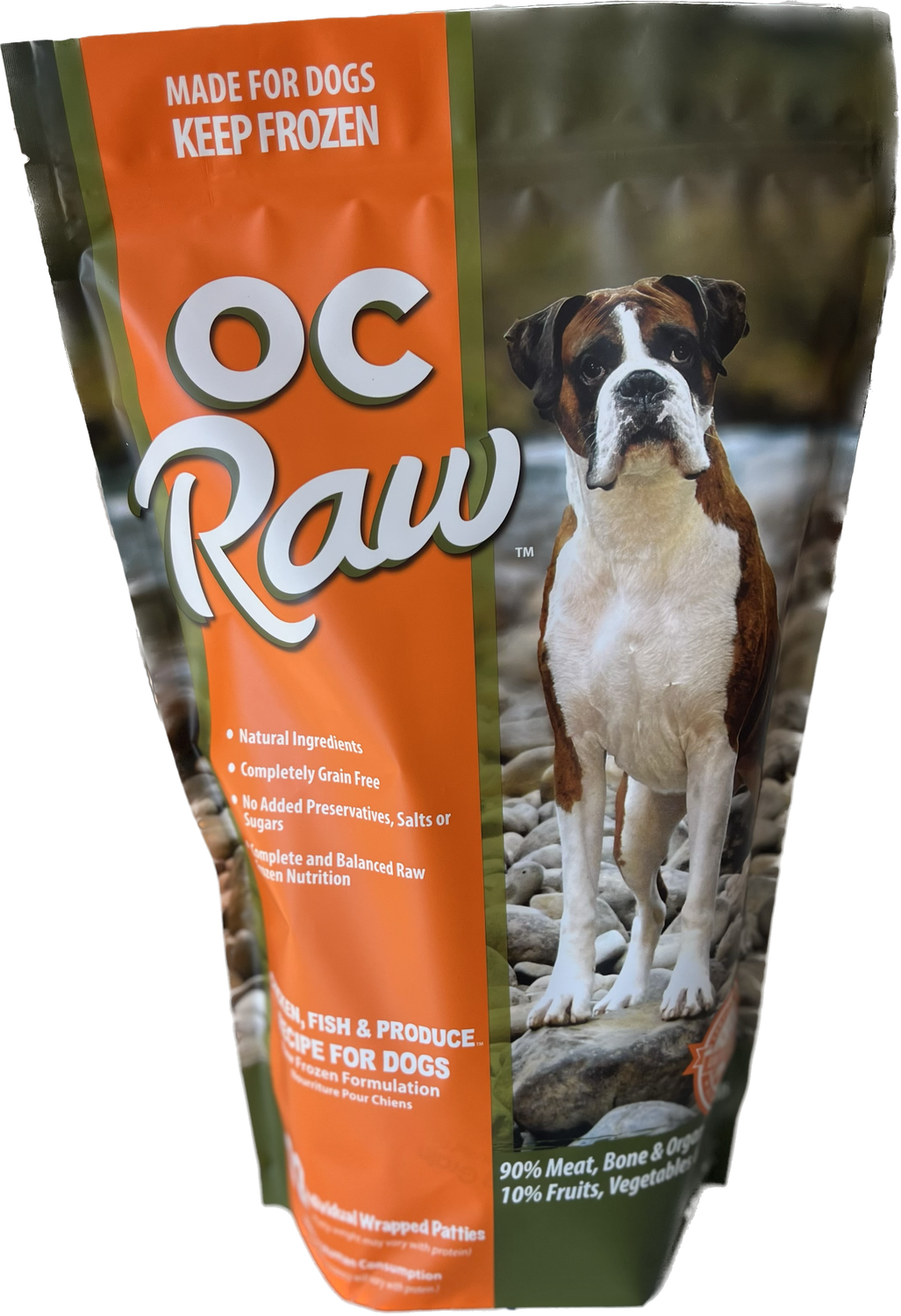 OC RAW 6# FROZEN PATTIES  CHICKEN/FISH &amp; PRODUCE
