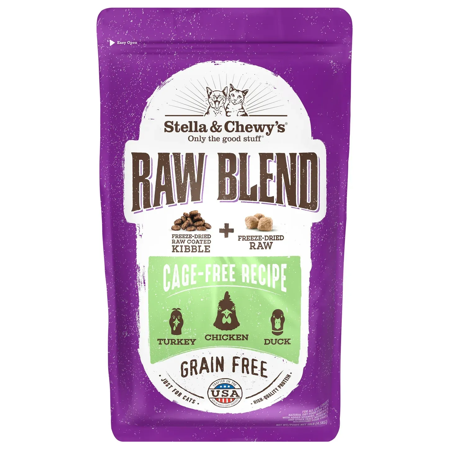STELLA &amp; CHEWY&#39;S CAT 10# RAW BLEND POULTRY