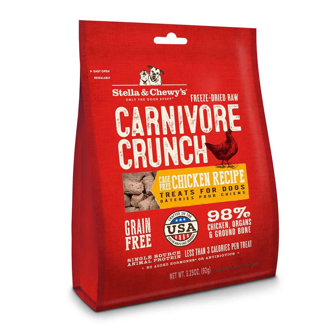 STELLA &amp; CHEWY&#39;S 3.25OZ CARNIVORE CRUNCH CHICKEN