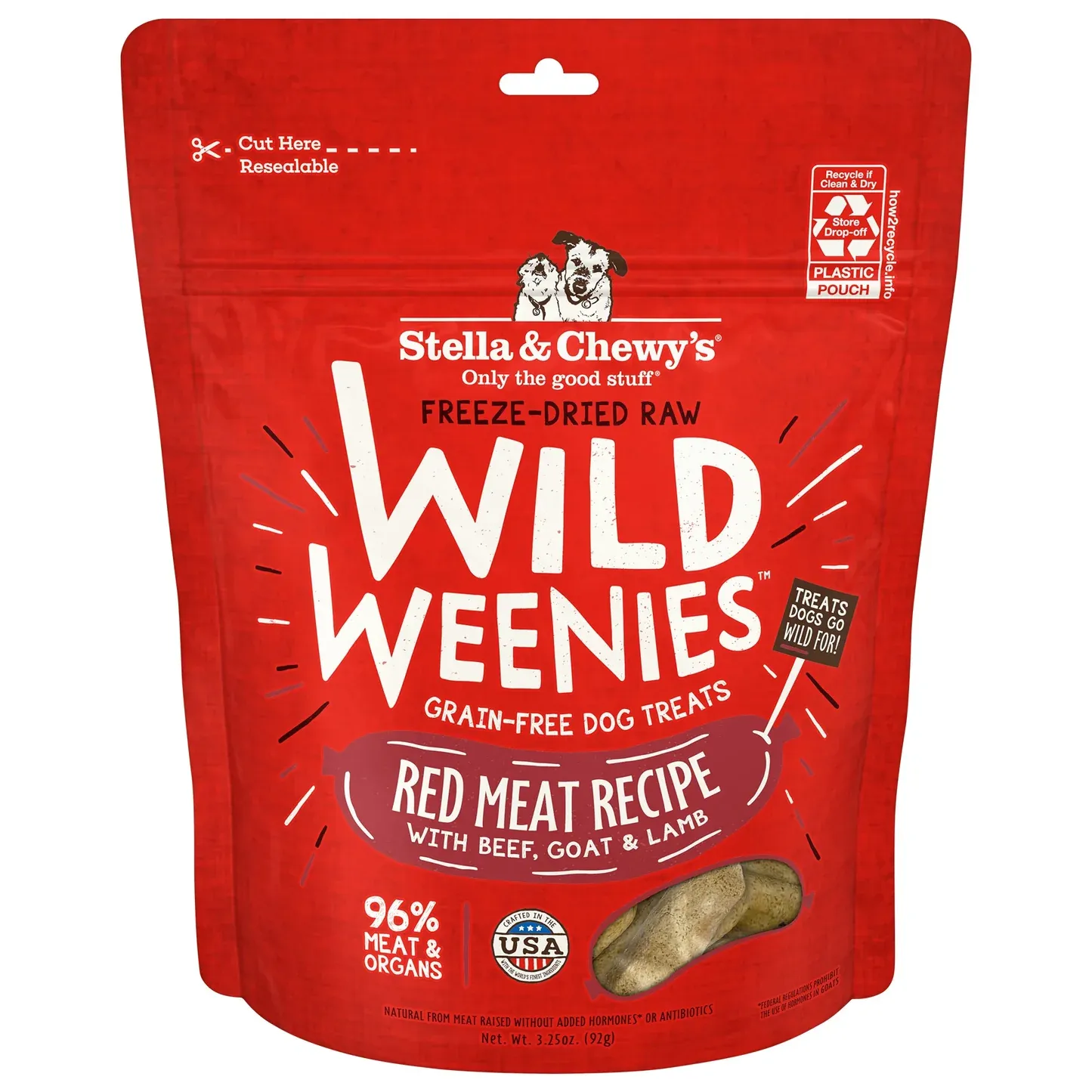 STELLA &amp; CHEWY&#39;S 3.25OZ WILD WEENIES RED MEAT