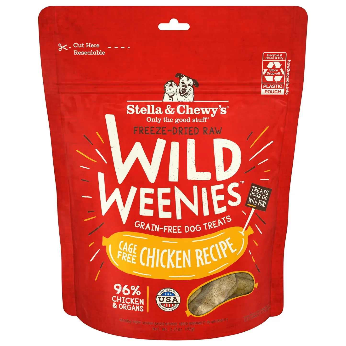 STELLA &amp; CHEWY&#39;S 3.25OZ WILD WEENIES CHICKEN