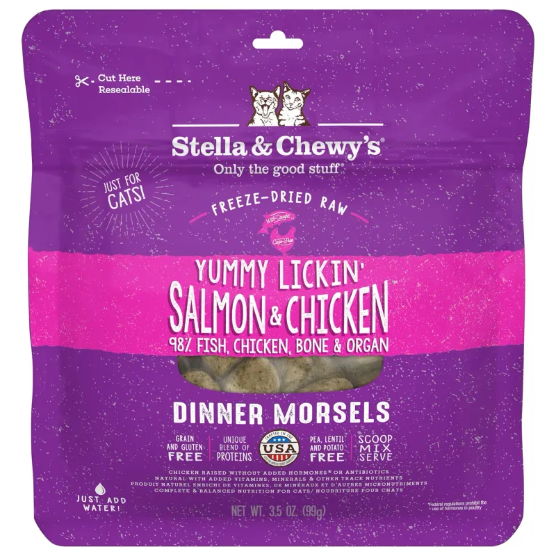 STELLA &amp; CHEWY&#39;S CAT 3.5OZ  MORSELS CHICKEN &amp; SALMON