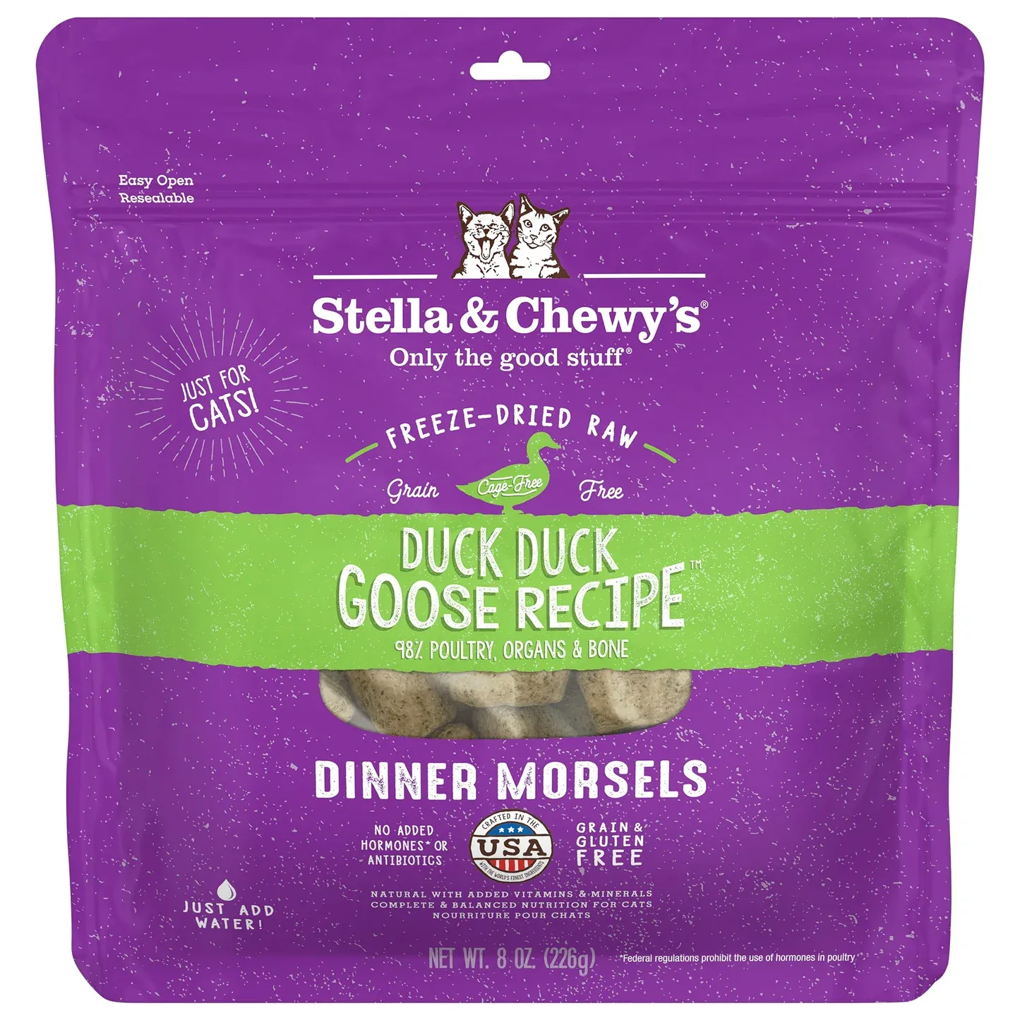 STELLA &amp; CHEWY&#39;S CAT18OZ DINNER MORSELS DUCK/GOOSE