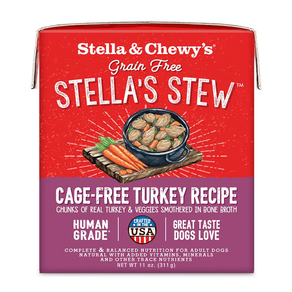 STELLA &amp; CHEWY&#39;S DOG 11OZ STEW CAGE FREE TURKEY
