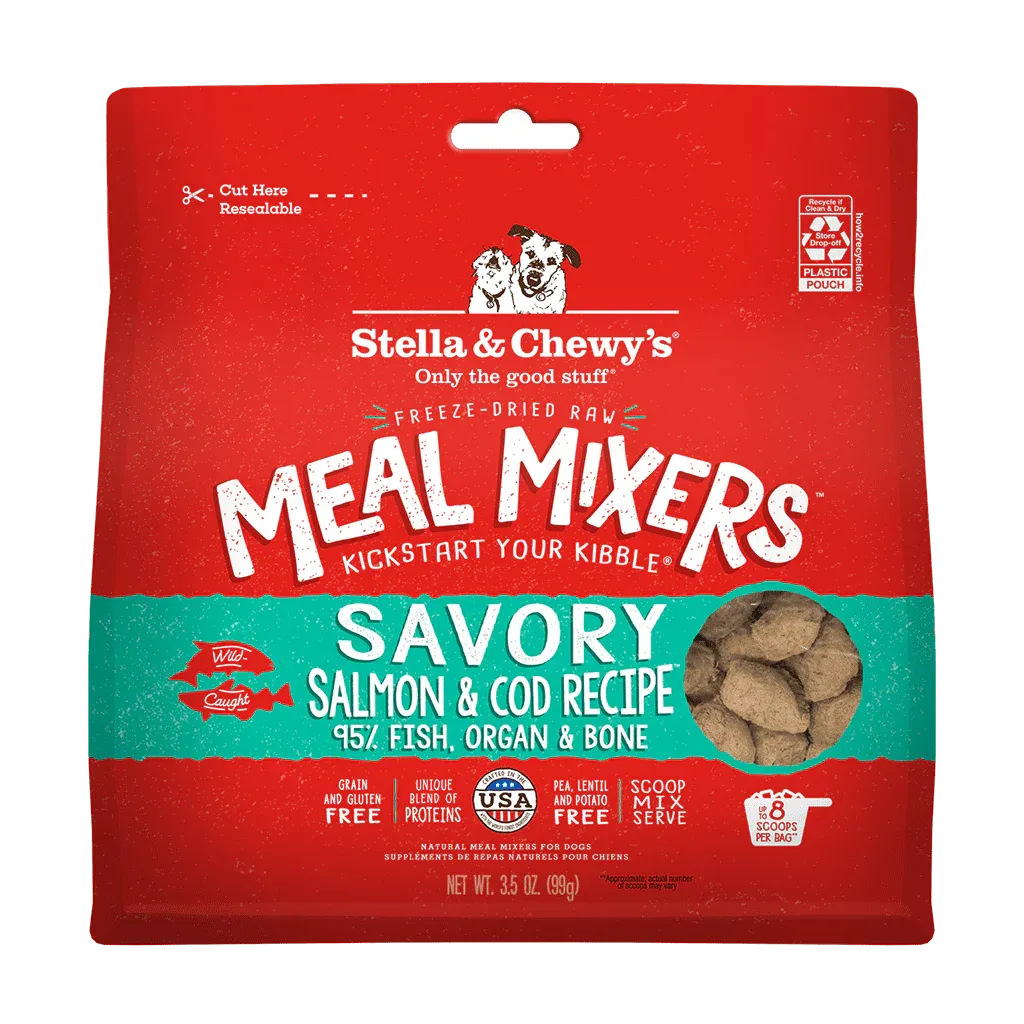 STELLA &amp; CHEWY&#39;S DOG 18OZ MEAL MIXERS SALMON &amp; COD