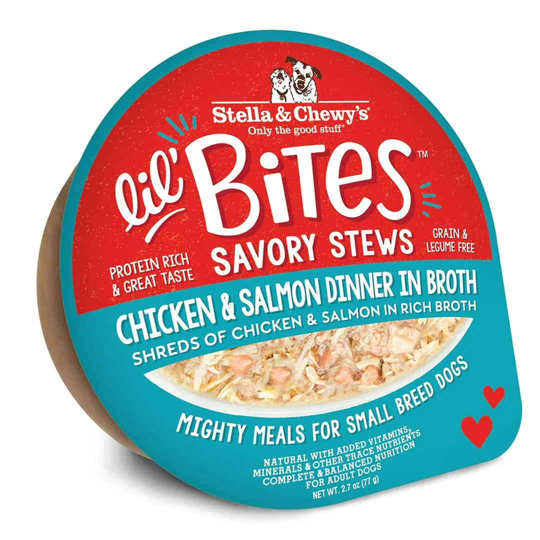 STELLA &amp; CHEWY&#39;S DOG 2.7OZ LIL BITES CHICKEN &amp; SALMON DINNER