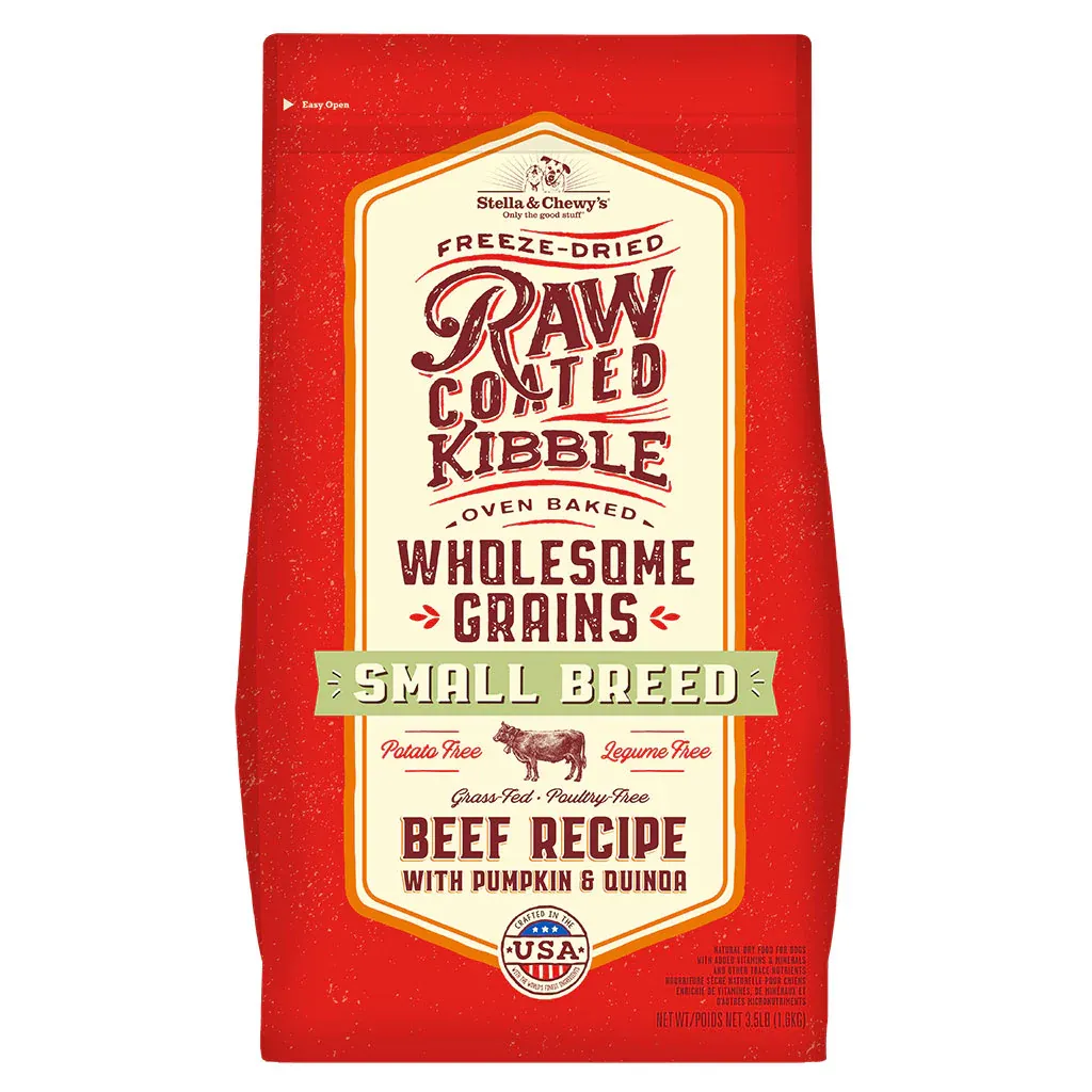 STELLA &amp; CHEWY&#39;S DOG 3.5# RAW COATED KIBBLE SMALL BREED BEEF