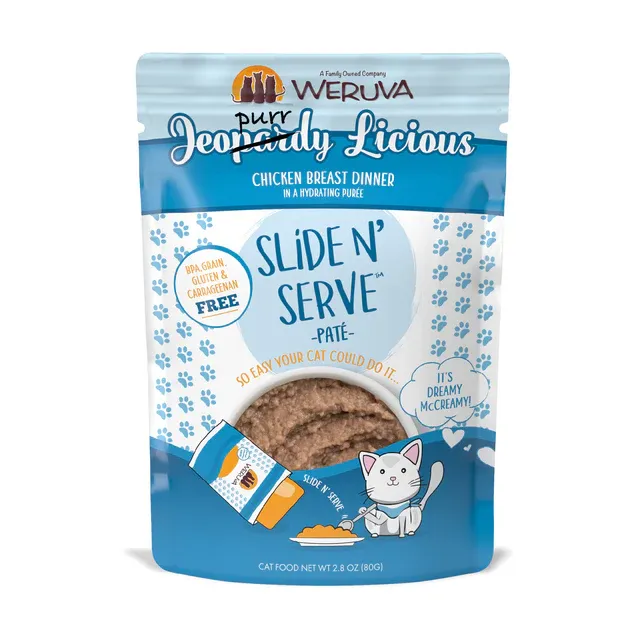 WERUVA CAT - SLIDE N&#39; SERVE -SALMON 5.5OZ POUCH