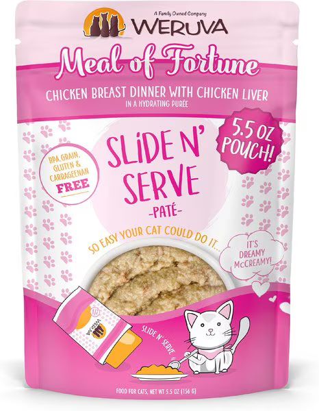WERUVA CAT SLIDE N SERVE CHICKEN BREAST 5.5OZ POUCH CASE