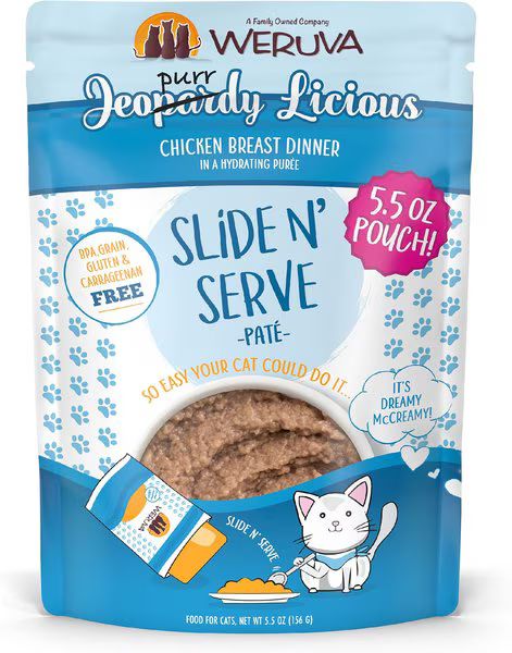 WERUVA CAT SLIDE N SERVE CHICKEN 5.5OZ POUCH CASE