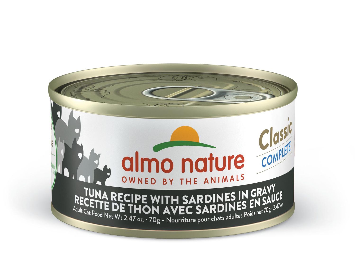 ALMO CAT  2.47OZ COMPLETE CAN - TUNA &amp; SARDINES