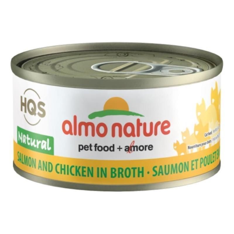 ALMO CAT 2.47OZ NATURAL CAN - SALMON &amp; CHICKEN IN BROTH