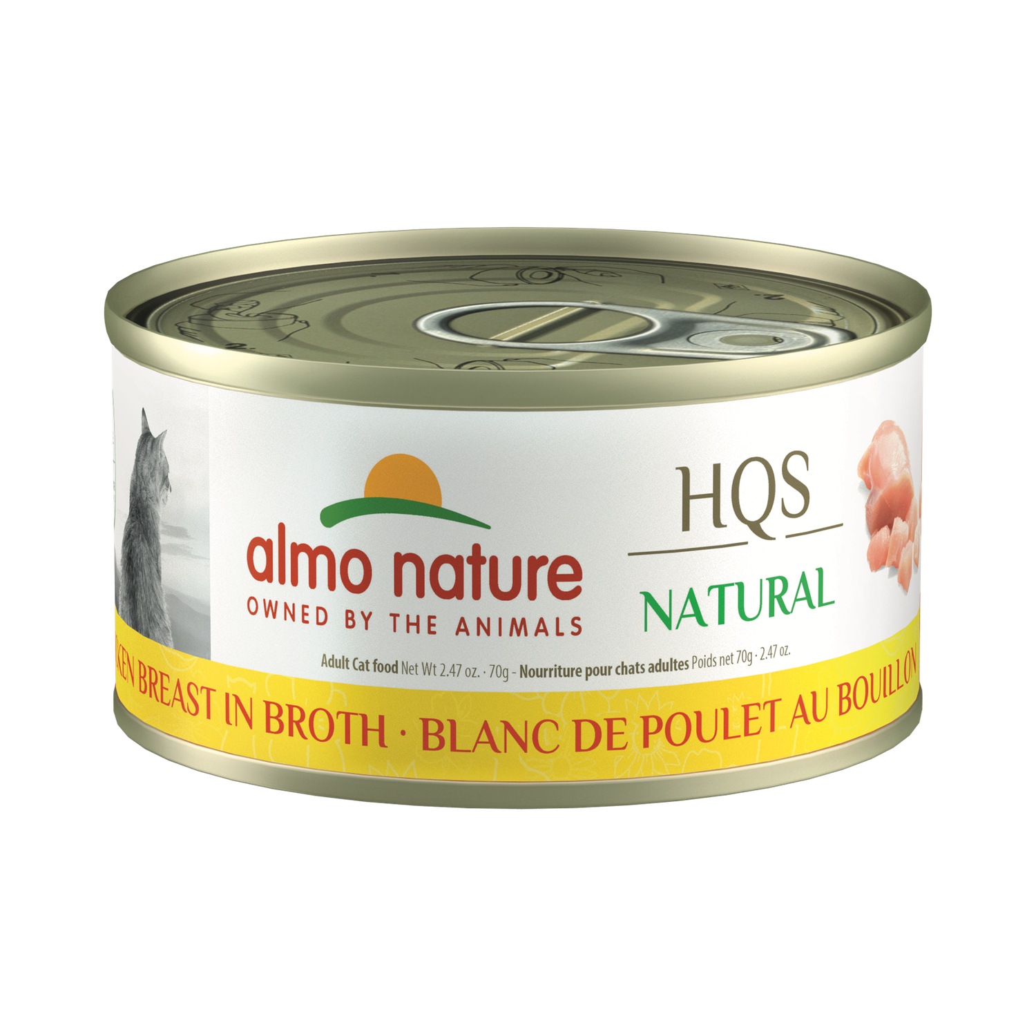 ALMO CAT 2.47OZ NATURAL CAN - CHICKEN BREAST IN BROTH