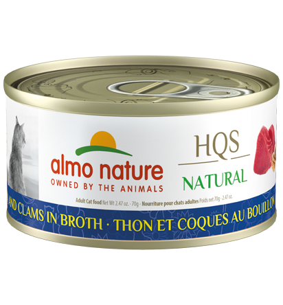 ALMO CAT 2.47OZ NATURAL CAN - TUNA &amp; CLAMS IN BROTH