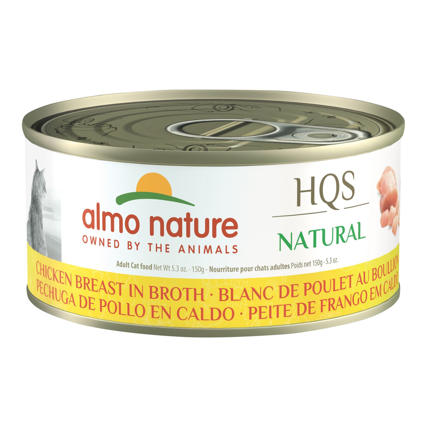 ALMO CAT 5.3OZ NATURAL CAN - CHICKEN BREAST IN BROTH