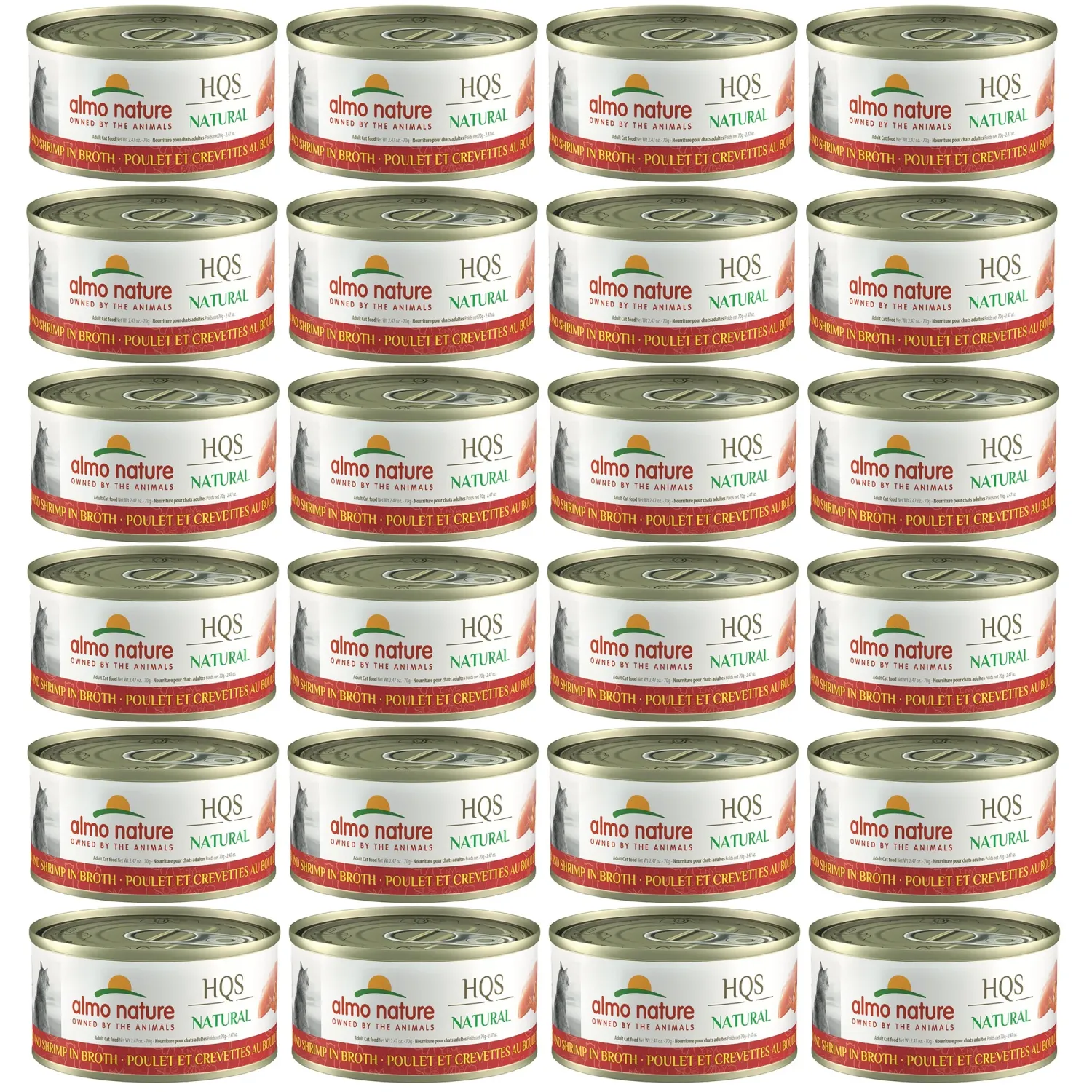ALMO CAT CHICKEN &amp; SHRIMP IN BROTH 2.47OZ CASE